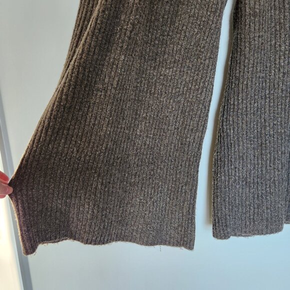 UpWest NWT Size M Comfy Cropped Ribbed Cardigan & Sweater Pant Set Brown Heather - Picture 12 of 15